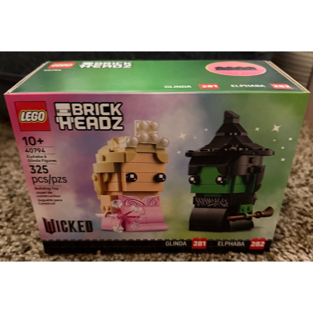 LEGO Brickheadz Wicked-Elphaba & Glinda Building Set (NWT) 40794